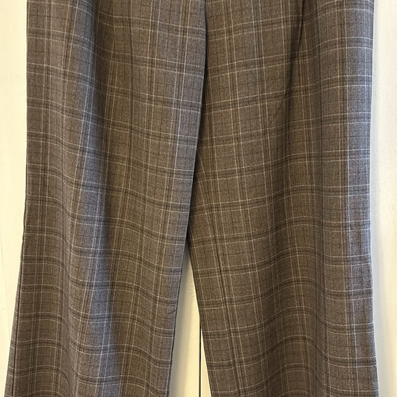Gentle Herd 100% Wool Plaid Checkered Pleated Wide Leg Trouser - Picture 9 of 17